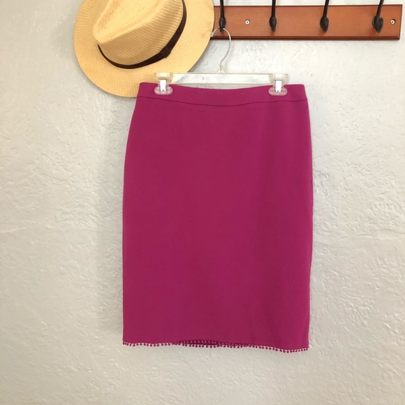 Ann Taylor Dresses & Skirts - Ann Taylor Pom Hem Pencil Skirt